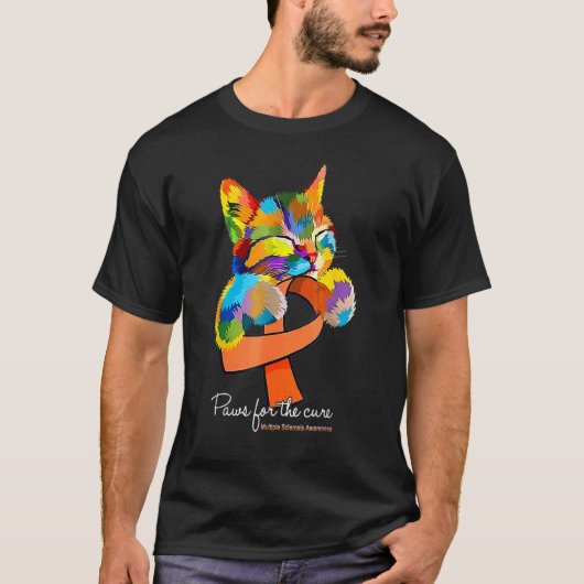 キュアキャット多発性硬化症の手がかり Tシャツ (正面)
