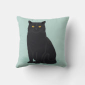 キュアブラックキャットピローデカール猫レディーギフト クッション (裏面)