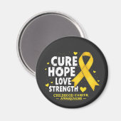 キュアホープ愛の強さ小児癌認識度 マグネット (正面/裏面)