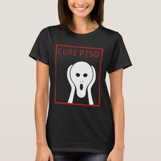 キュアPtsd認識度2ポスト外傷性ストレスディコード Tシャツ (正面)