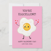 キュイおもしろいあなたは卵ハッピーバレンタインデー シーズンカード (正面)