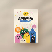 キュイおもしろいドードル誕生日招待状 招待状