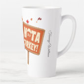 キュイおもしろいユーモアのあるな感謝祭トルコ カフェラテマグ (右)