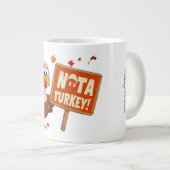 キュイおもしろいユーモアのあるな感謝祭トルコ ジャンボコーヒーマグカップ (正面右)