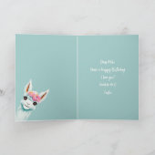 キュイおもしろいラマハッピーバースデー カード (内部)