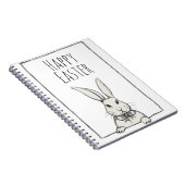 キュイおもしろいヴィンテージハッピーイースターバパーソナライズされたニー ノートブック (右側)