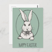 キュイおもしろいヴィンテージハッピーイースターバパーソナライズされたニー ポストカード (正面/裏面)