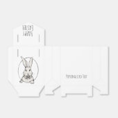 キュイおもしろいヴィンテージバニーパーソナライズされたハッピーイースター フェイバーボックス (折り畳みなし)