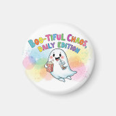 キュイおもしろい幽霊カラフル水彩冷蔵庫 マグネット (正面)