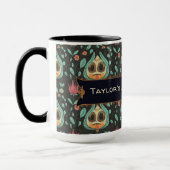キュイお洒落フローラスカルカスタムハロウィン マグカップ (左)