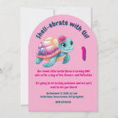 キュイお洒落フローラタガーリーメ子供の誕生日 招待状 (正面)