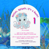 キュイお洒落フローラタコガーリー子供の誕生日 招待状