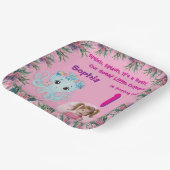 キュイお洒落フローラタコガーリー誕生日 ペーパープレート (傾斜あり)