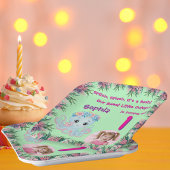 キュイお洒落フローラタコガーリー誕生日 ペーパープレート