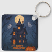 キュイお洒落不気味ハ幽霊のよく出るウス | ハロウィン- キーホルダー (裏面)