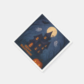 キュイお洒落不気味ハ幽霊のよく出るウス | ハロウィン- スタンダードカクテルナプキン (角)