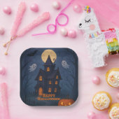 キュイお洒落不気味ハ幽霊のよく出るウス | ハロウィン- ペーパープレート (パーティー)