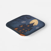 キュイお洒落不気味ハ幽霊のよく出るウス | ハロウィン- ペーパープレート (傾斜あり)