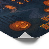 キュイお洒落不気味ハ幽霊のよく出るウス | ハロウィン- ポスター (角)