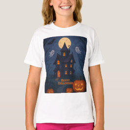 キュイお洒落不気味ハ幽霊のよく出るウス | ハロウィン- Tシャツ
