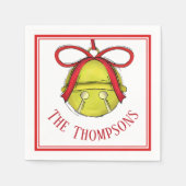 キュイお洒落金ゴールドベルカスタムファミリー スタンダードカクテルナプキン (正面)