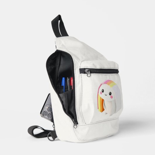 キュイすごいカットパーソナライズされたシュースリングバッグ スリングバッグ (見開き)