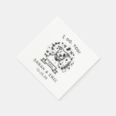 キュイすごいシンプルドグフランスのブルドッグ結婚ズ スタンダードカクテルナプキン (角)