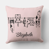 キュイぶら下がったズ子猫名前をカスタムする クッション (裏面)