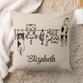 キュイぶら下がったズ子猫名前をカスタムする クッション (ブランケット)