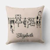 キュイぶら下がったズ子猫名前をカスタムする クッション (裏面)