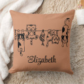 キュイぶら下がったズ子猫名前をカスタムする クッション (ブランケット)