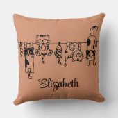 キュイぶら下がったズ子猫名前をカスタムする クッション (裏面)