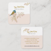 キュイよくはしゃぐ《鳥》アメリカゴガラハートベビーブティック スクエア名刺 (正面/裏面)