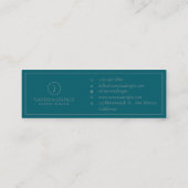 キュイエレガントグリーンモモダンノグラムカスタム スキニー名刺 (裏面)