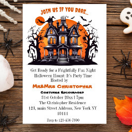 キュイエレガントハウス幽霊のよく出るアダルトハローウィンパーティ 招待状