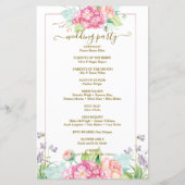 キュイエレガントフラワーボタニカル結婚式 プログラム (裏面)