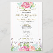 キュイエレガントフラワーボタニカル結婚式 プログラム (正面)