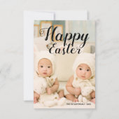 キュイエレガントモダンーハッピーイースター文字 | フォト 招待状 (正面)