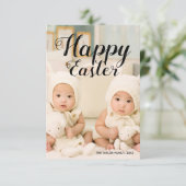 キュイエレガントモダンーハッピーイースター文字 | フォト 招待状 (スタンド正面)