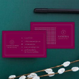 キュイエレガントー赤モノグラモダンムカスタム 名刺