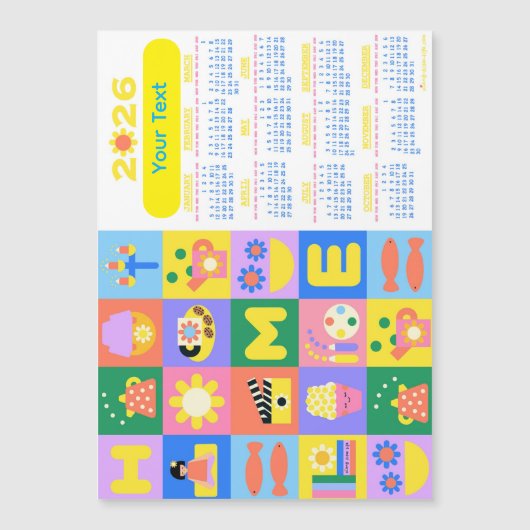 キュイカスタマイズアンドハッピーホームカレンダー2026 (正面)
