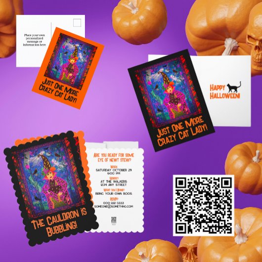 キュイカスタマイズウィッチハローウィンパーティ招待状 シーズンカード