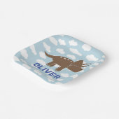 キュイカスタマイズトリケラトプス恐竜子供の誕生日 ペーパープレート (傾斜あり)