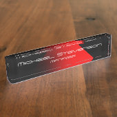 キュイカスタマイズ文字プロフェッショナル机用ネームプレート デスクネームプレート (側面)