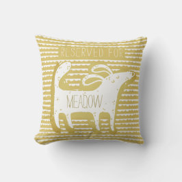 キュイカスタマイズ金ゴールドドッグモノプリント装飾用クッション クッション