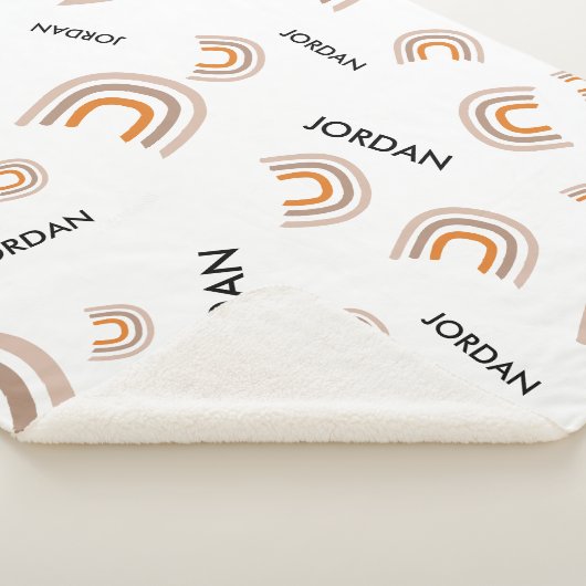 キュイカスタム子供部屋モダンレインボーベビー シェルパブランケット (3/4)