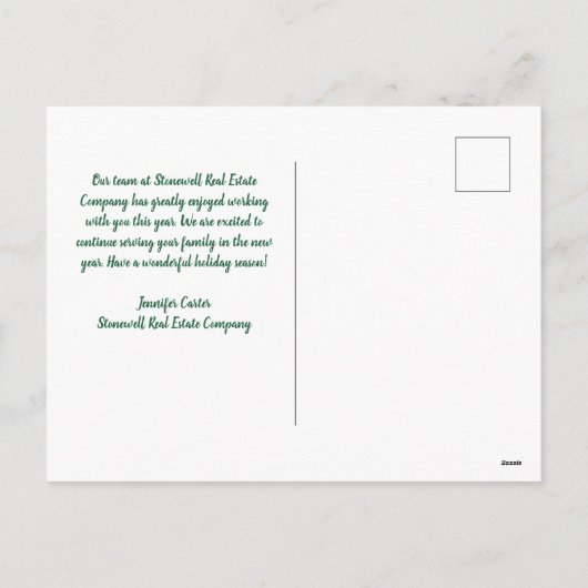 キュイカスタム実在エステート シーズンポストカード (裏面)