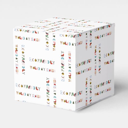 キュイカラフルおもしろい環境にやさしホリデーシーズン フェイバーボックス (正面サイド)