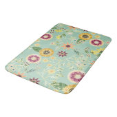 キュイカラフルフォークフローラオリジナルゴールデンデザイン バスマット (アングル)