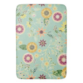 キュイカラフルフォークフローラオリジナルゴールデンデザイン バスマット (正面縦)